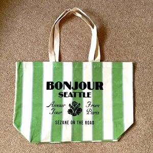 Seattle “Sézane On The Road” Green Tote, Brand New!